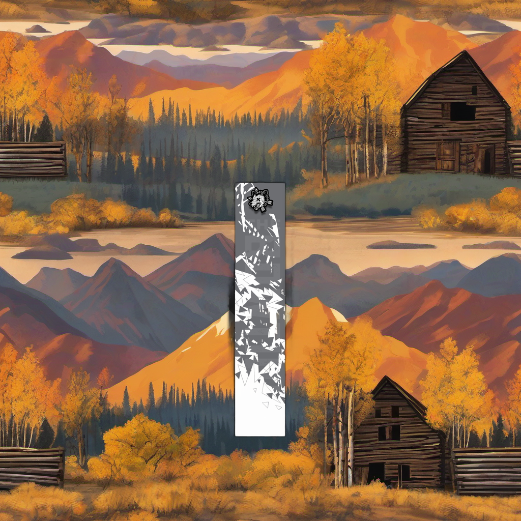 Comic Pop Arrow Wrap on weathered wood in a golden aspen high-country sunset scene. | titlex-scene-western-elk