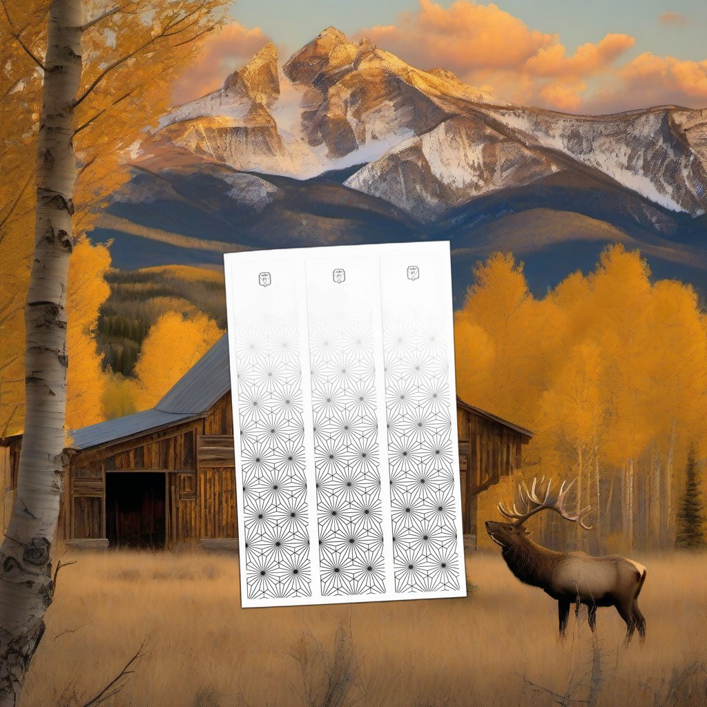 GEO SUN Arrow Wraps on weathered wood, set against golden aspens and mountain sunset. | titlex-scene-western-elk