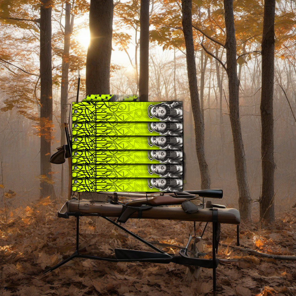Sinner Arrow Wraps on worn wood treestand at misty dawn in a hardwood timber ridge. | titlex-scene-whitetail-treestand