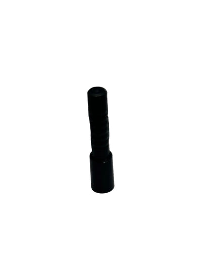 Black aluminum half-out projectile, 20 grain, .204 caliber.
