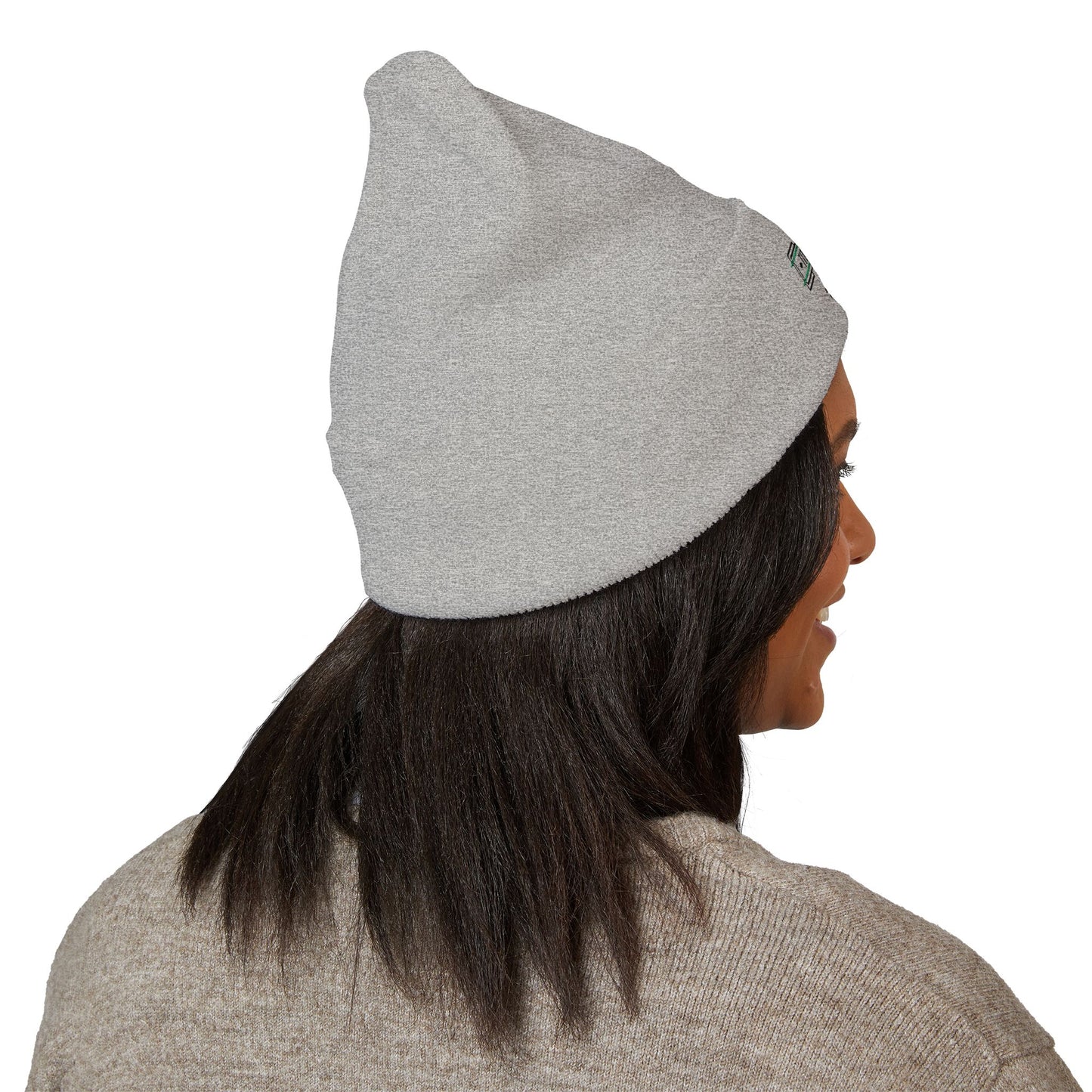 Embroidered 'Hike & Explore' Arrow Cuffed Beanie