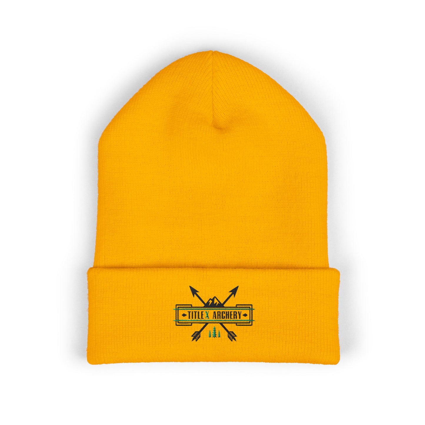 Embroidered 'Hike & Explore' Arrow Cuffed Beanie