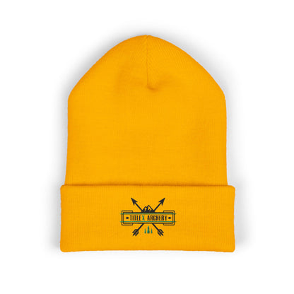 Embroidered 'Hike & Explore' Arrow Cuffed Beanie