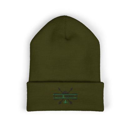 Embroidered 'Hike & Explore' Arrow Cuffed Beanie