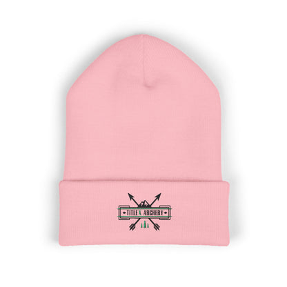 Embroidered 'Hike & Explore' Arrow Cuffed Beanie