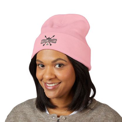 Embroidered 'Hike & Explore' Arrow Cuffed Beanie
