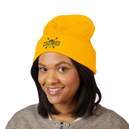 Embroidered 'Hike & Explore' Arrow Cuffed Beanie