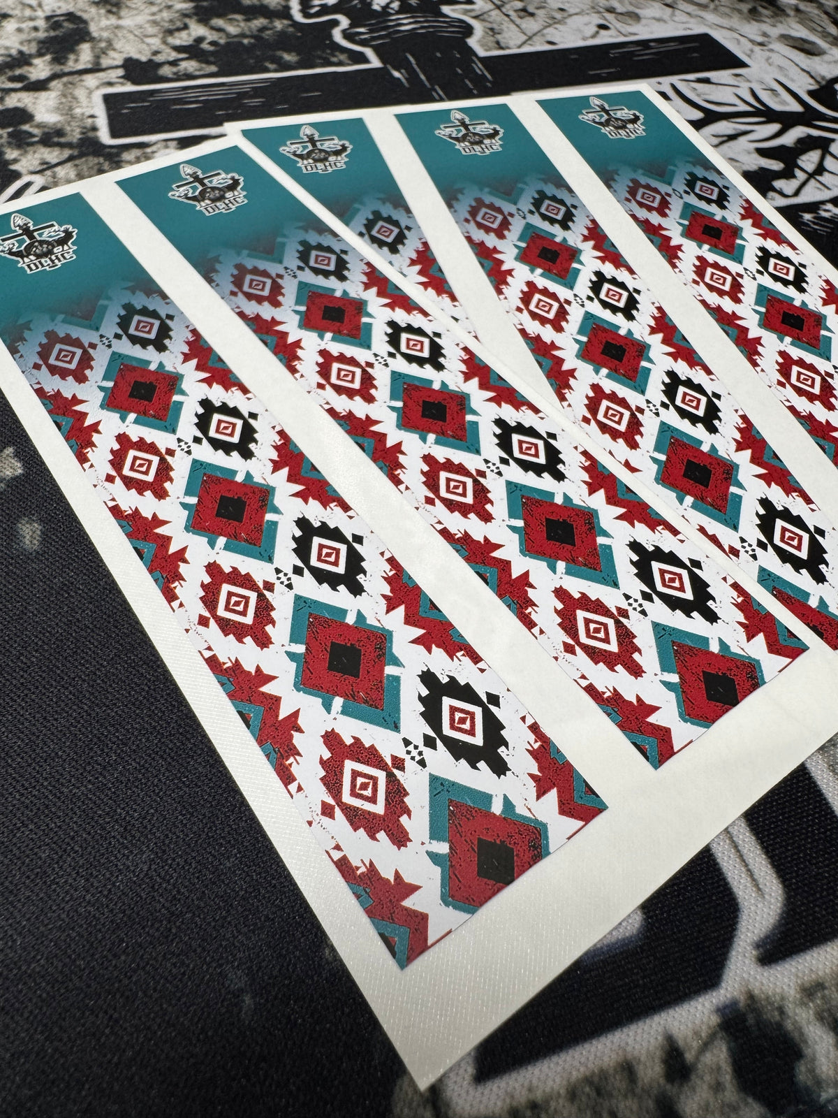 AZTEC! brand cosmetic product packaging, featuring vibrant colors and branding details.
