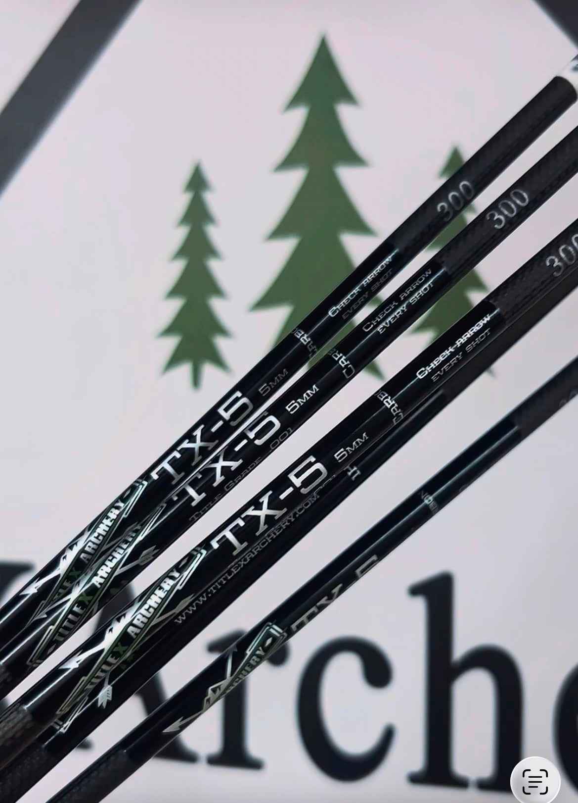 TX-5 Carbon Arrows 5mm - 12 Shafts, .204 Diameter, .001