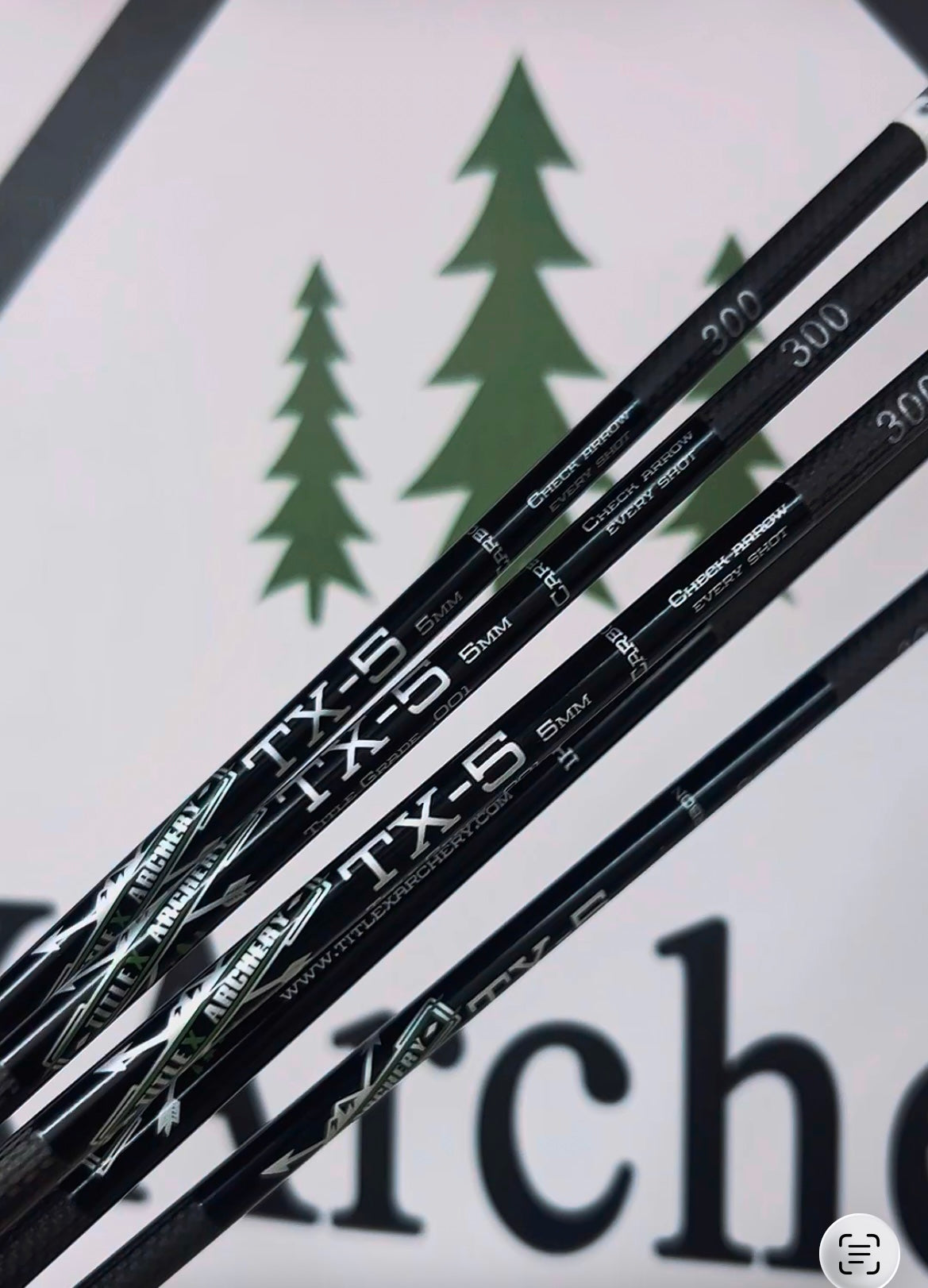TX-5 Carbon Arrows (.204 diameter) 5mm (6 Shafts) .001 Straightness