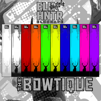 Set of 6 ELKSHAPE x BOWTIQUE arrow wraps in red, orange, green, blue, cyan, and magenta.