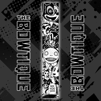 Black and white arrow wraps featuring "THE BOWTIQUE" text and a "SEE YOU SOON" graphic.