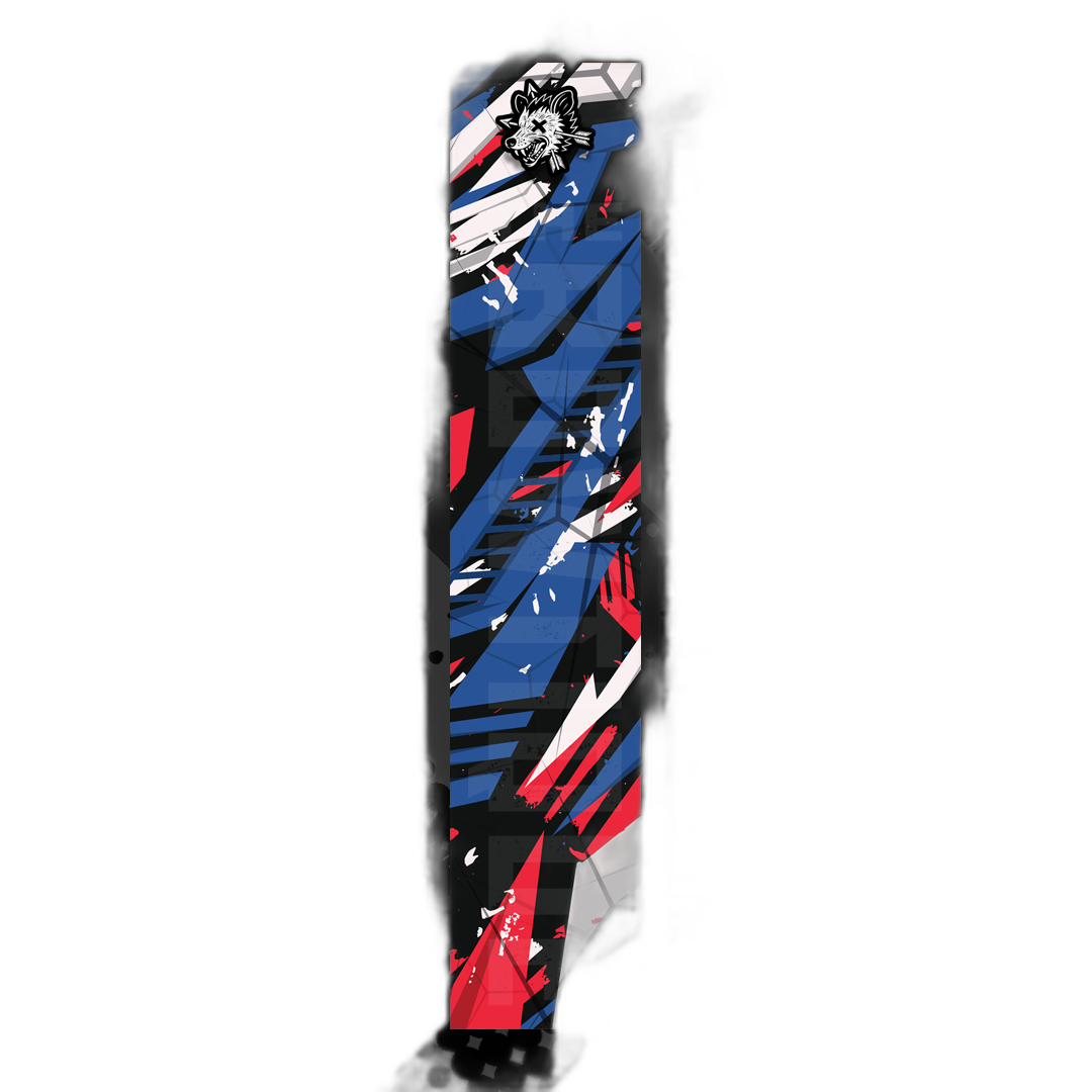 Comic Pop Arrow Wrap: Bright red and yellow comic-style arrow design. | titlex-cutout