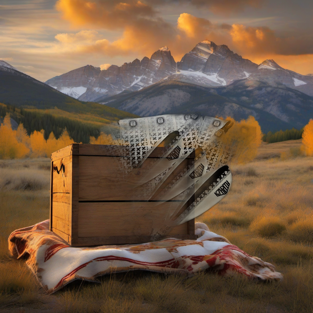 Dead Inside Arrow Wraps on weathered wood in a golden aspen, high-country sunset scene. | titlex-scene-western-elk