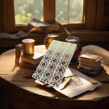 Western Pattern 6 Arrow Wraps on a rustic table at golden hour, perfect Father's Day gift setting. | titlex-scene-fathers-day