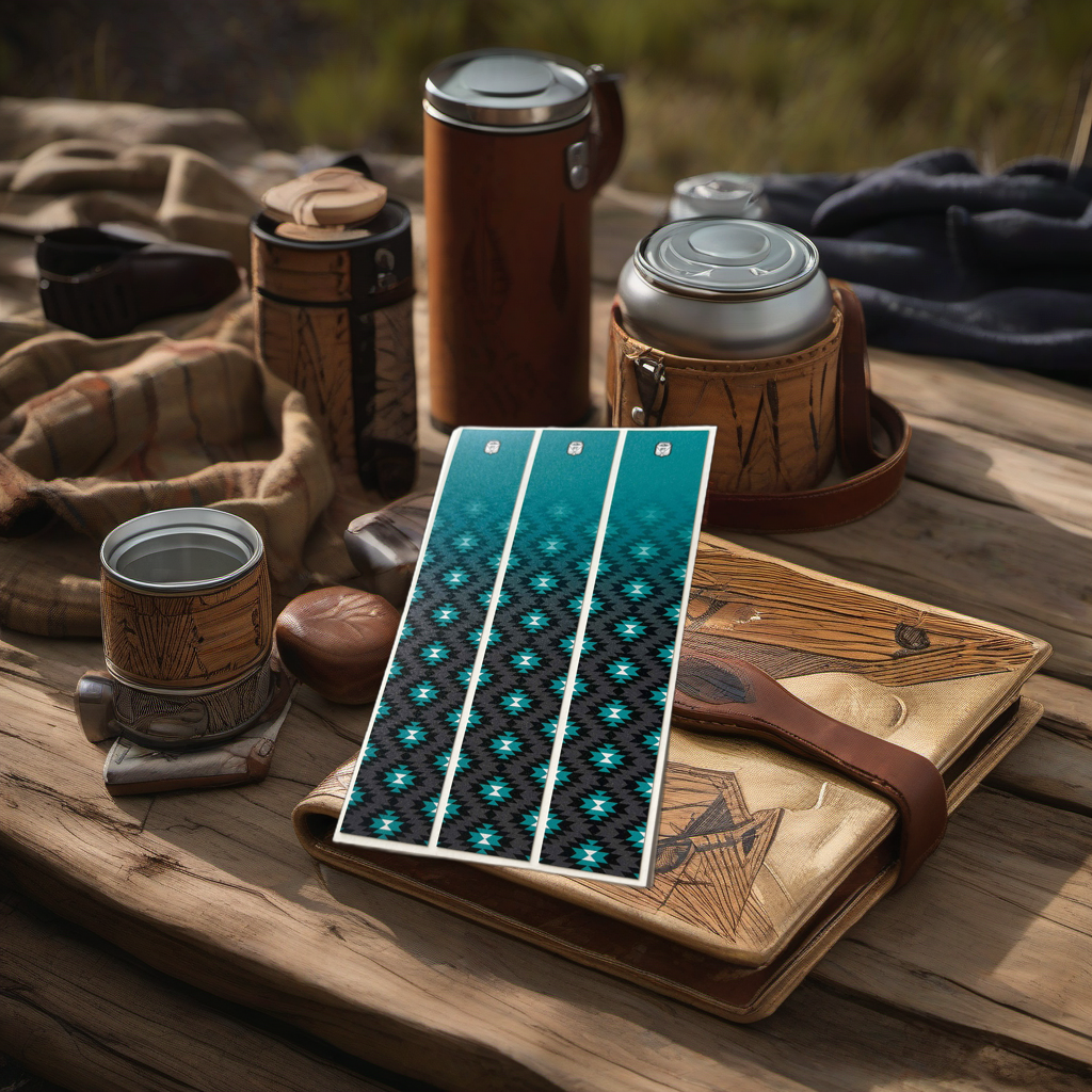 Western Pattern 2 Arrow Wraps on a rustic table at golden hour, perfect Father's Day gift. | titlex-scene-fathers-day