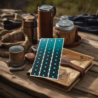 Western Pattern 2 Arrow Wraps on a rustic table at golden hour, perfect Father's Day gift. | titlex-scene-fathers-day