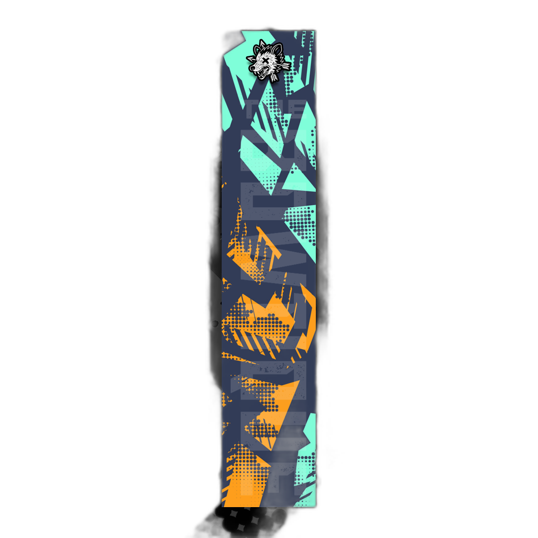 Comic Pop Arrow Wrap: Bright red and yellow comic-style arrow design. | titlex-cutout