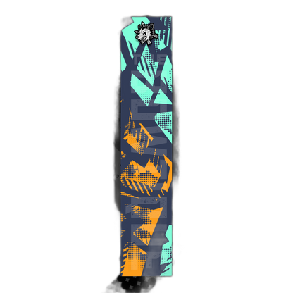 Comic Pop Arrow Wrap: Bright red and yellow comic-style arrow design. | titlex-cutout