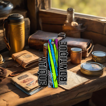 Comic Pop Arrow Wrap on rustic wood at golden hour, perfect Father's Day gift setting. | titlex-scene-fathers-day