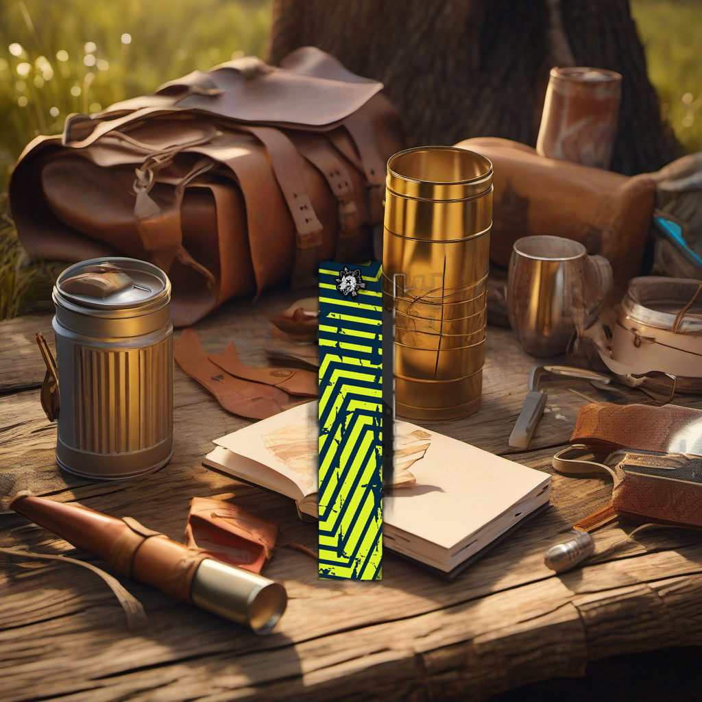 Comic Pop Arrow Wrap on rustic table at golden hour, perfect Father's Day gift setting. | titlex-scene-fathers-day