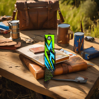Comic Pop Arrow Wrap on rustic wood at golden hour, perfect Father's Day gift scene. | titlex-scene-fathers-day