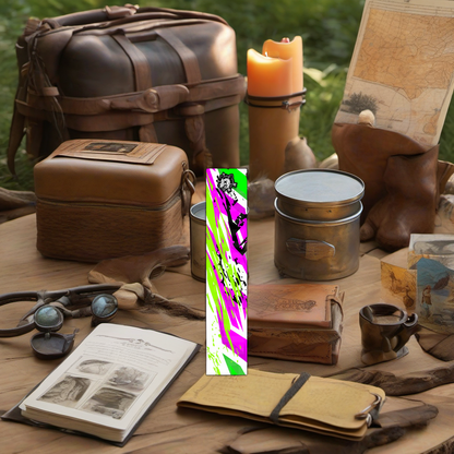 Comic Pop Arrow Wrap on rustic wood at golden hour, perfect Father's Day gift setting. | titlex-scene-fathers-day
