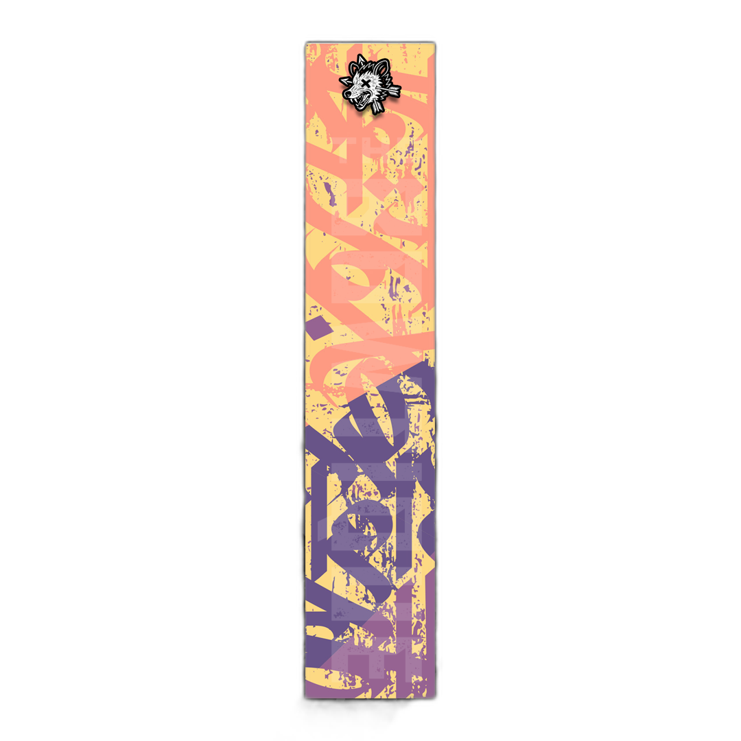 Comic Pop Arrow Wrap: Bright red and yellow comic-style arrow design. | titlex-cutout