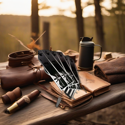 W.A.W.O Arrow Wraps on rustic table at golden hour camp, perfect Father's Day gift. | titlex-scene-fathers-day