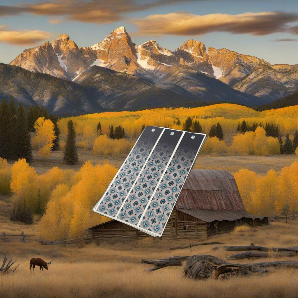 Western Pattern 5 Arrow Wraps on weathered wood, set against golden aspen and mountain sunset. | titlex-scene-western-elk