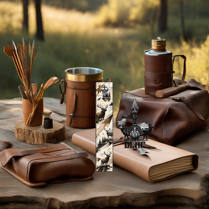 High Country product on rustic wood at golden hour camp, perfect Father's Day gift. | titlex-scene-fathers-day