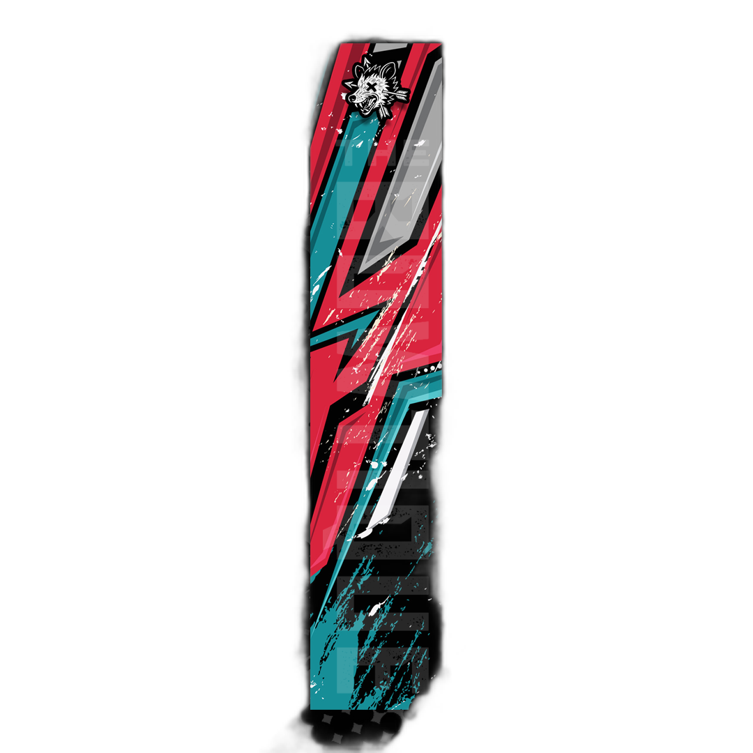 Comic Pop Arrow Wrap: Bright red and yellow comic-style arrow design. | titlex-cutout