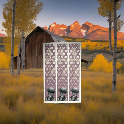 Censor Arrow Wraps on weathered wood, set against golden aspens and distant peaks at sunset. | titlex-scene-western-elk