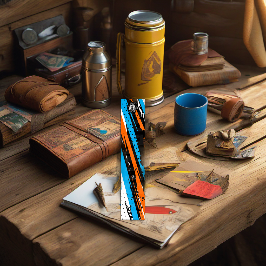 Comic Pop Arrow Wrap on rustic wood at golden hour, perfect Father's Day gift setting. | titlex-scene-fathers-day