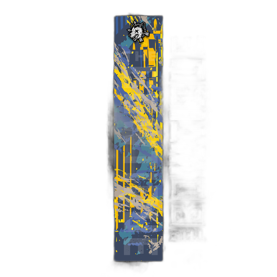 Comic Pop Arrow Wrap: Bright red and yellow comic-style arrow design. | titlex-cutout