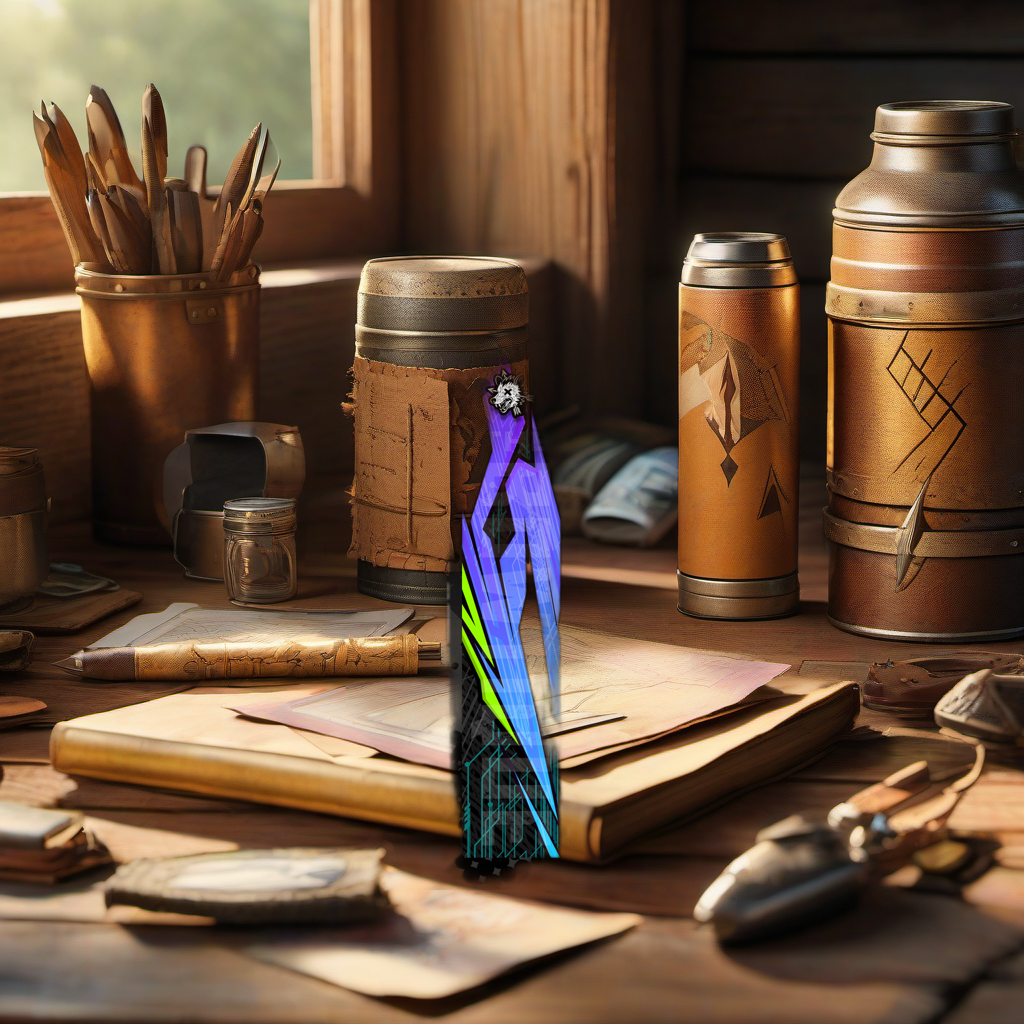 Comic Pop Arrow Wrap on rustic table at golden hour, perfect Father's Day gift setting. | titlex-scene-fathers-day