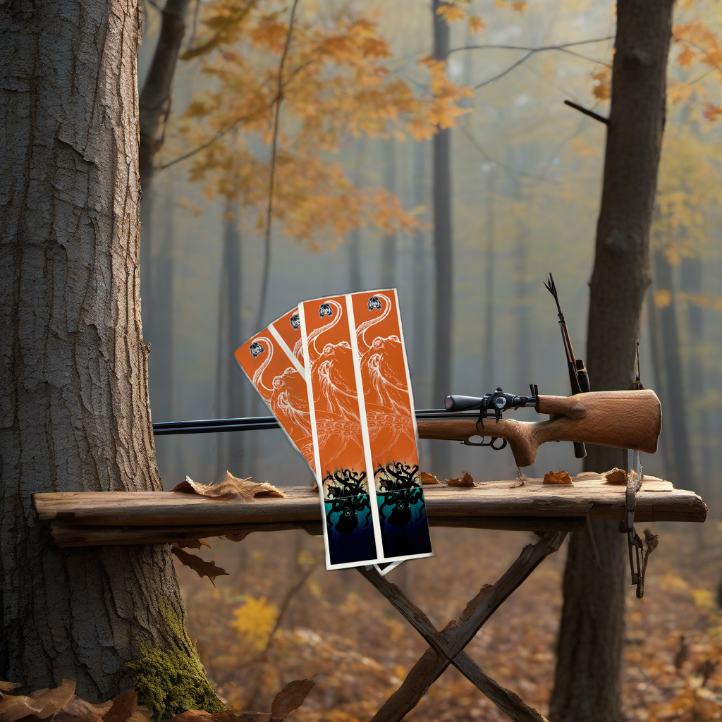 Drown Arrow Wraps on a wooden treestand overlooking a misty, dawn-lit hardwood timber ridge. | titlex-scene-whitetail-treestand