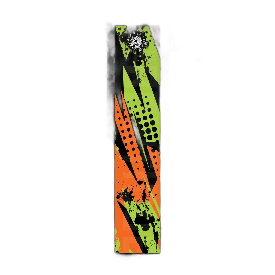 Comic Pop Arrow Wrap: Bright red and yellow comic-style arrow design. | titlex-cutout