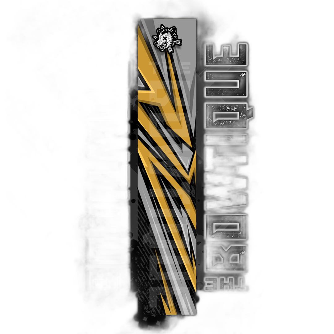 Comic Pop Arrow Wrap: Bright red and yellow comic book style arrow design. | titlex-cutout