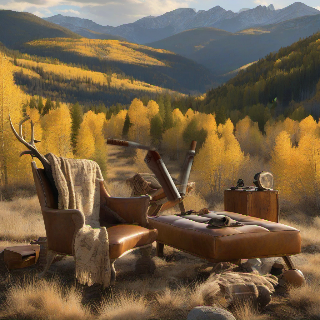 Smoked Arrow Wraps on weathered wood, set against a golden aspen and mountain sunset backdrop. | titlex-scene-western-elk