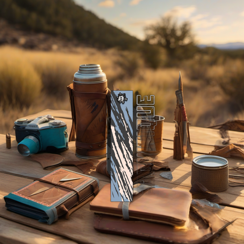Comic Pop Arrow Wrap on rustic table at golden hour camp, perfect Father's Day gift. | titlex-scene-fathers-day