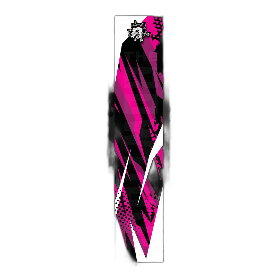 Comic Pop Arrow Wrap: Bright red and yellow comic-style arrow design. | titlex-cutout