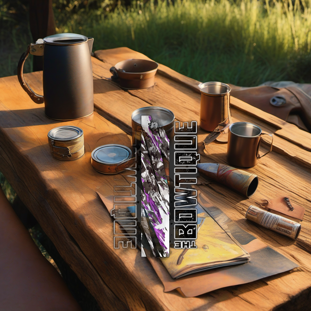 Comic Pop Arrow Wrap on rustic table at golden hour, perfect Father's Day gift setting. | titlex-scene-fathers-day