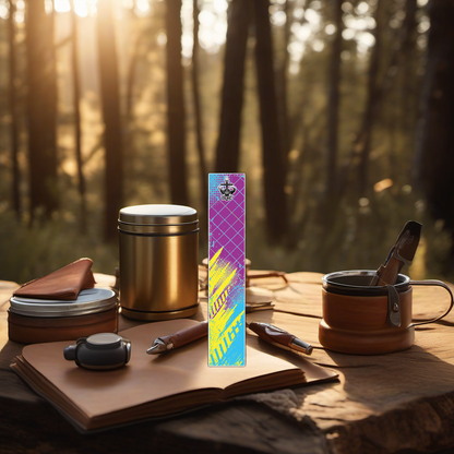 Colorflage 5 on rustic wood at golden hour camp, perfect Father's Day gift setting. | titlex-scene-fathers-day