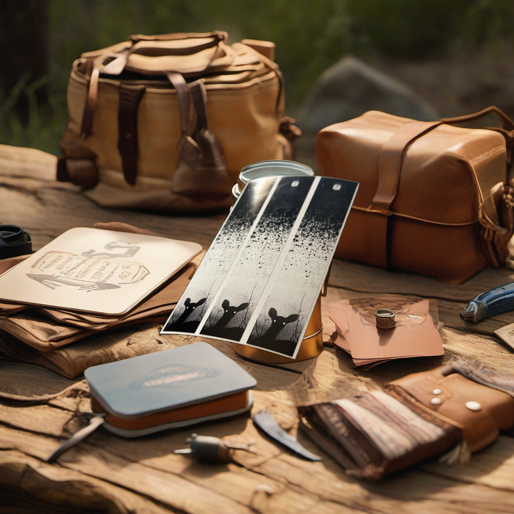 Doe Patrol wraps on rustic table at golden hour camp, perfect Father's Day gift. | titlex-scene-fathers-day