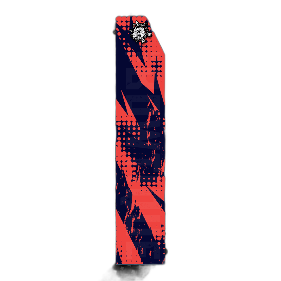 Comic Pop Arrow Wrap: Bright red and yellow comic-style arrow design. | titlex-cutout
