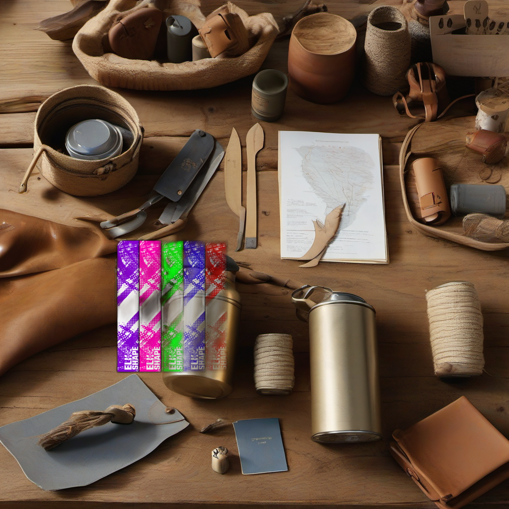 ELKSHAPE x BOWTIQUE arrow wraps on rustic wood at golden hour, perfect Father's Day gift scene. | titlex-scene-fathers-day