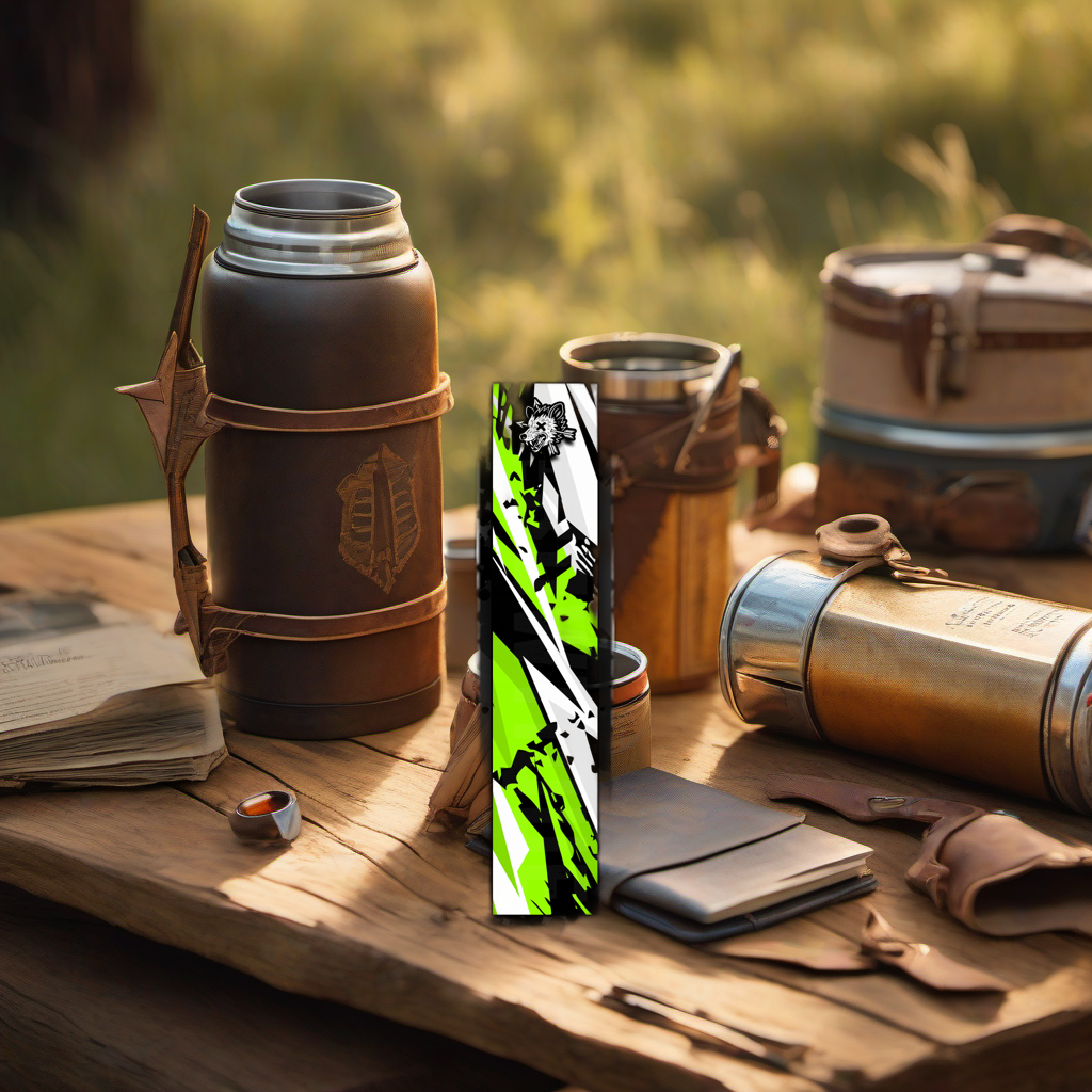 Comic Pop Arrow Wrap on rustic wood at golden hour, perfect Father's Day gift setting. | titlex-scene-fathers-day