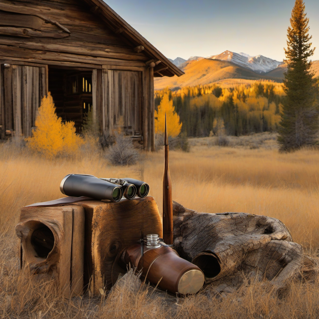 Showdown Arrow Wraps on weathered wood, set against golden aspen and mountain backdrop at sunset. | titlex-scene-western-elk