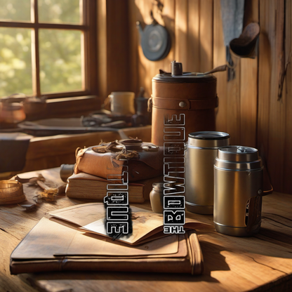 Comic Pop Arrow Wrap on rustic table at golden hour, perfect Father's Day gift setting. | titlex-scene-fathers-day